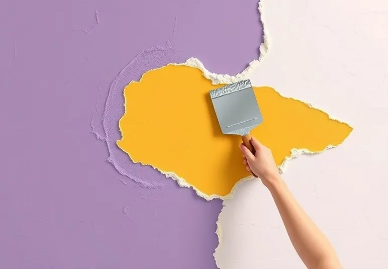 Application d'un enduit décoratif à la lisseuse sur un mur