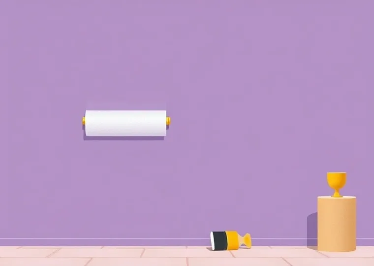Pose de papier peint, rouleau et brosse à maroufler